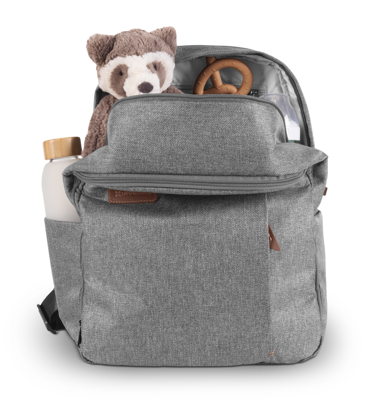 UPPAbaby Nappy Bag Pro Greyson (Grey Melange / Saddle Leather)