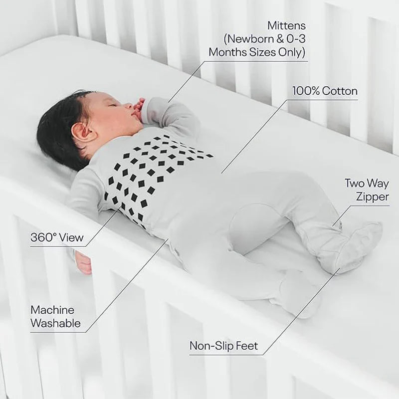 Nanit Breathing Wear pajamas for newborns, designed for baby breathing motion monitoring with soft, comfortable fabric.