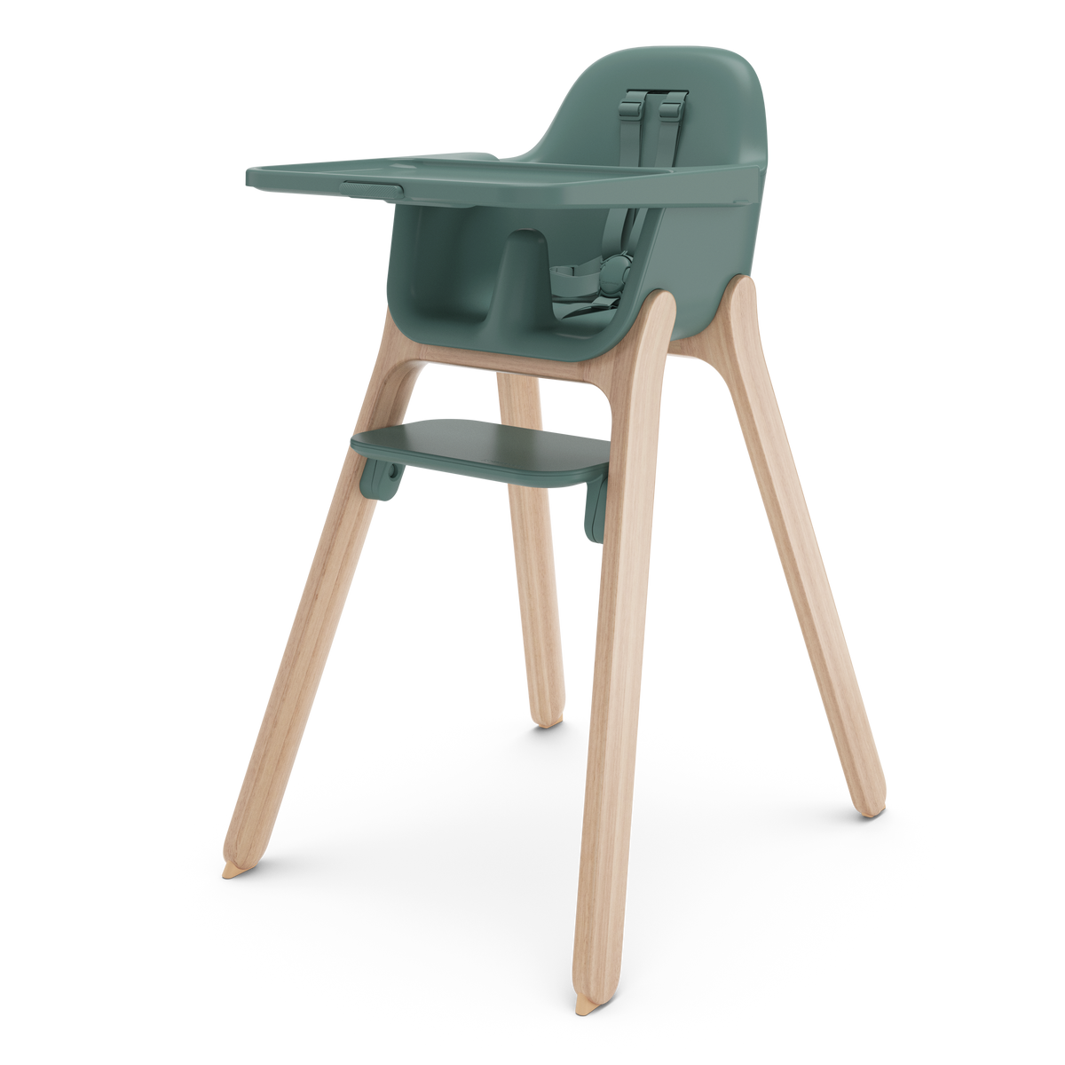 UPPAbaby Ciro V2 Highchair in Betsy (Spruce Green), three-quarter view from the left