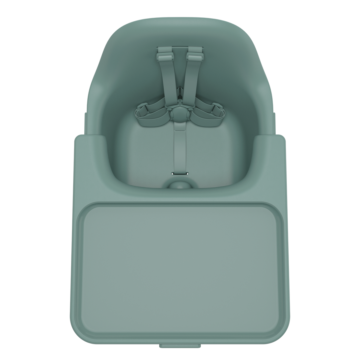 UPPAbaby Ciro V2 Highchair in Betsy (Spruce Green), from above with the tray extended