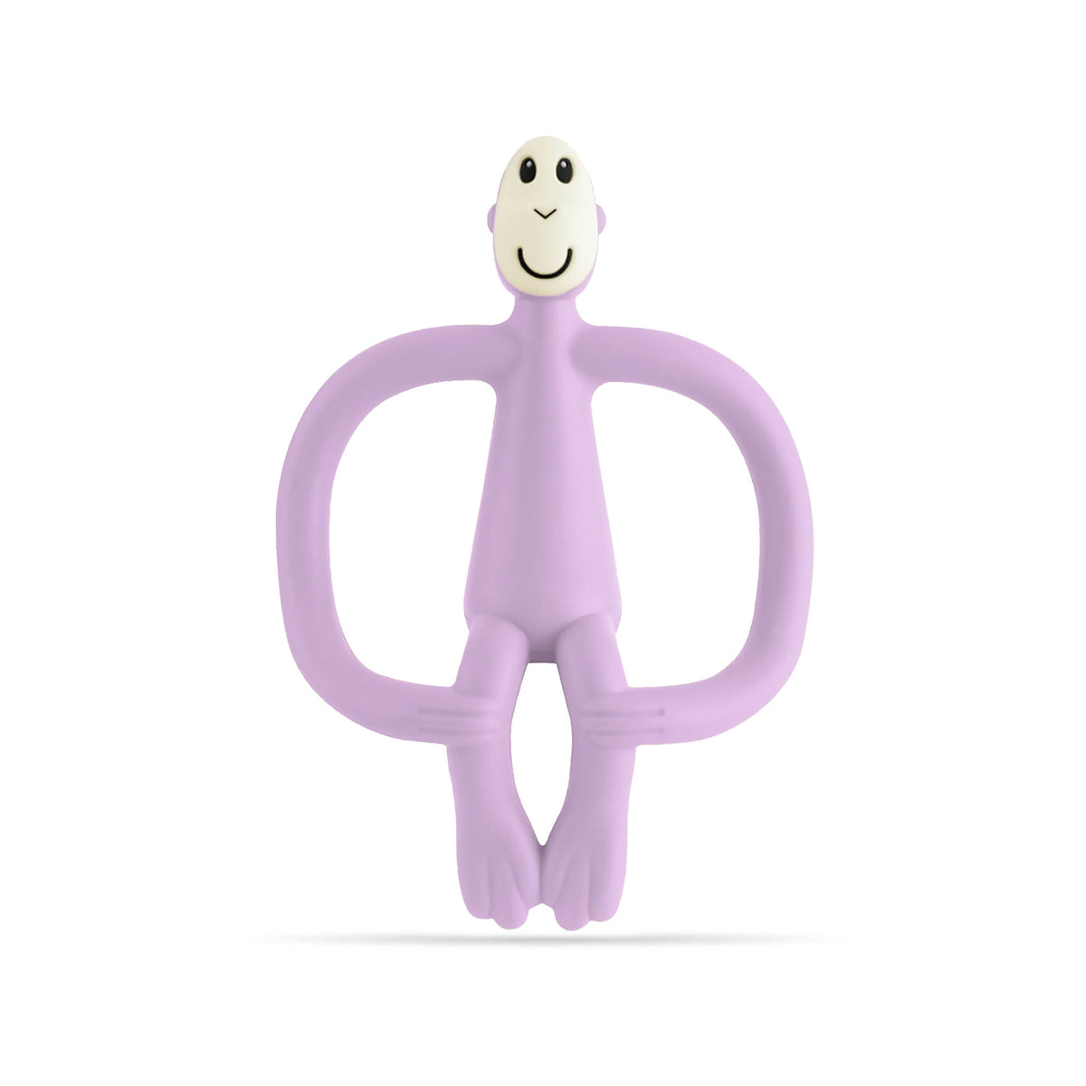 Matchstick Monkey Teething Toy and Gel Applicator - Lilac baby teether for sore gums with textured bumps and easy-grip design