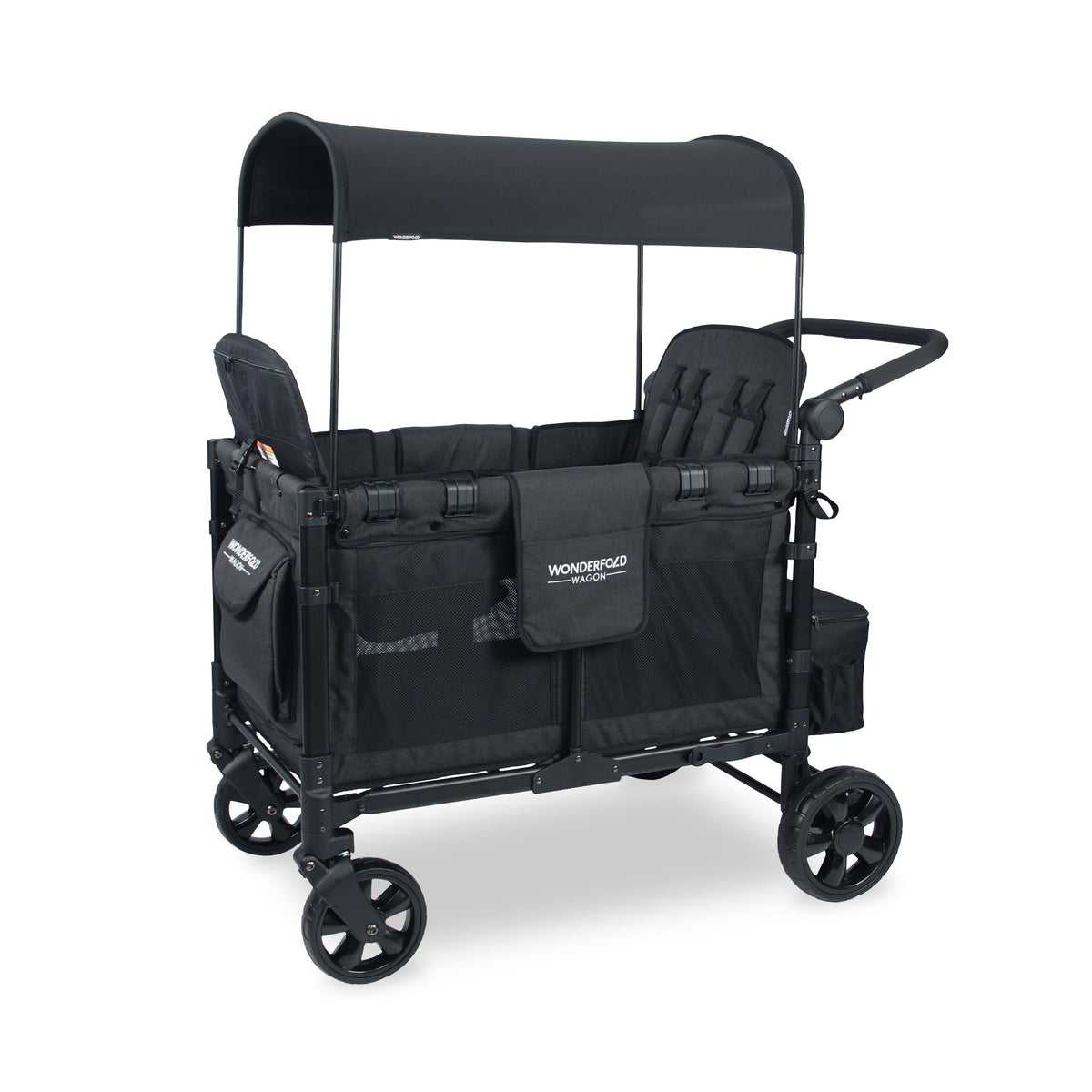 WonderFold W4 Elite Stroller Wagon - Volcanic Black - WonderFold Wagons Australia