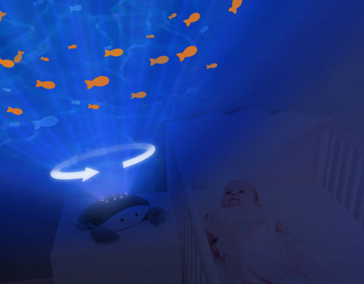 ZAZU Bedtime Projector - Cody The Crab With Ocean Projections by ZAZU ocean projector