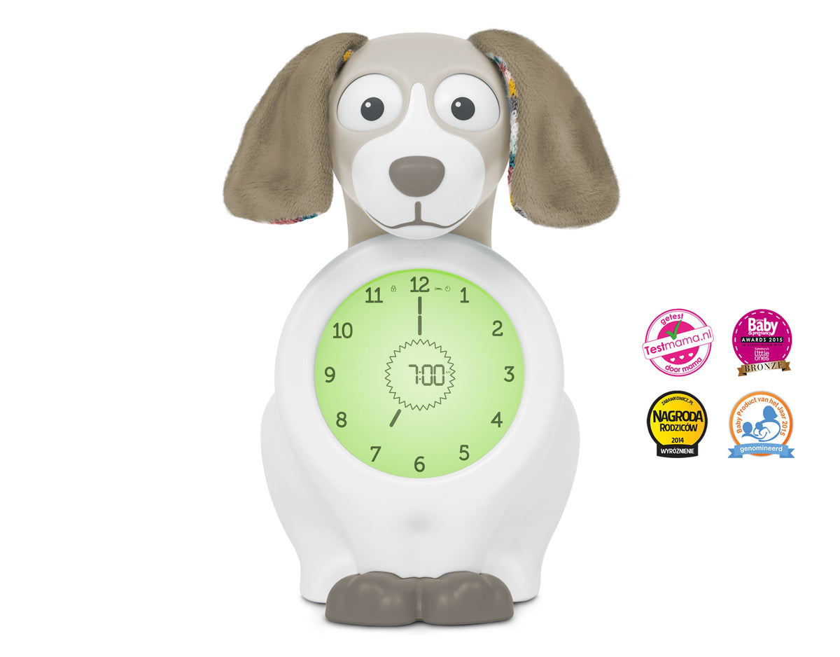 ZAZU Sleep Trainer Clock - Davy The Dog (Taupe) by ZAZU sleep trainer clock