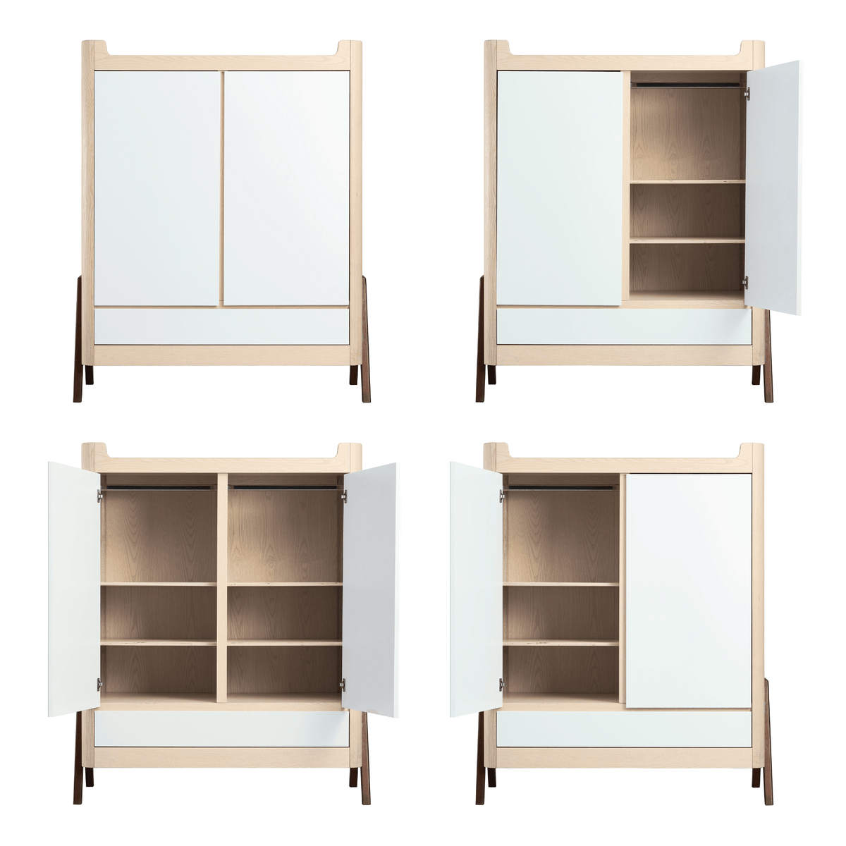 Hera Wardrobe - Natural Ash | Walnut - Gaia Baby