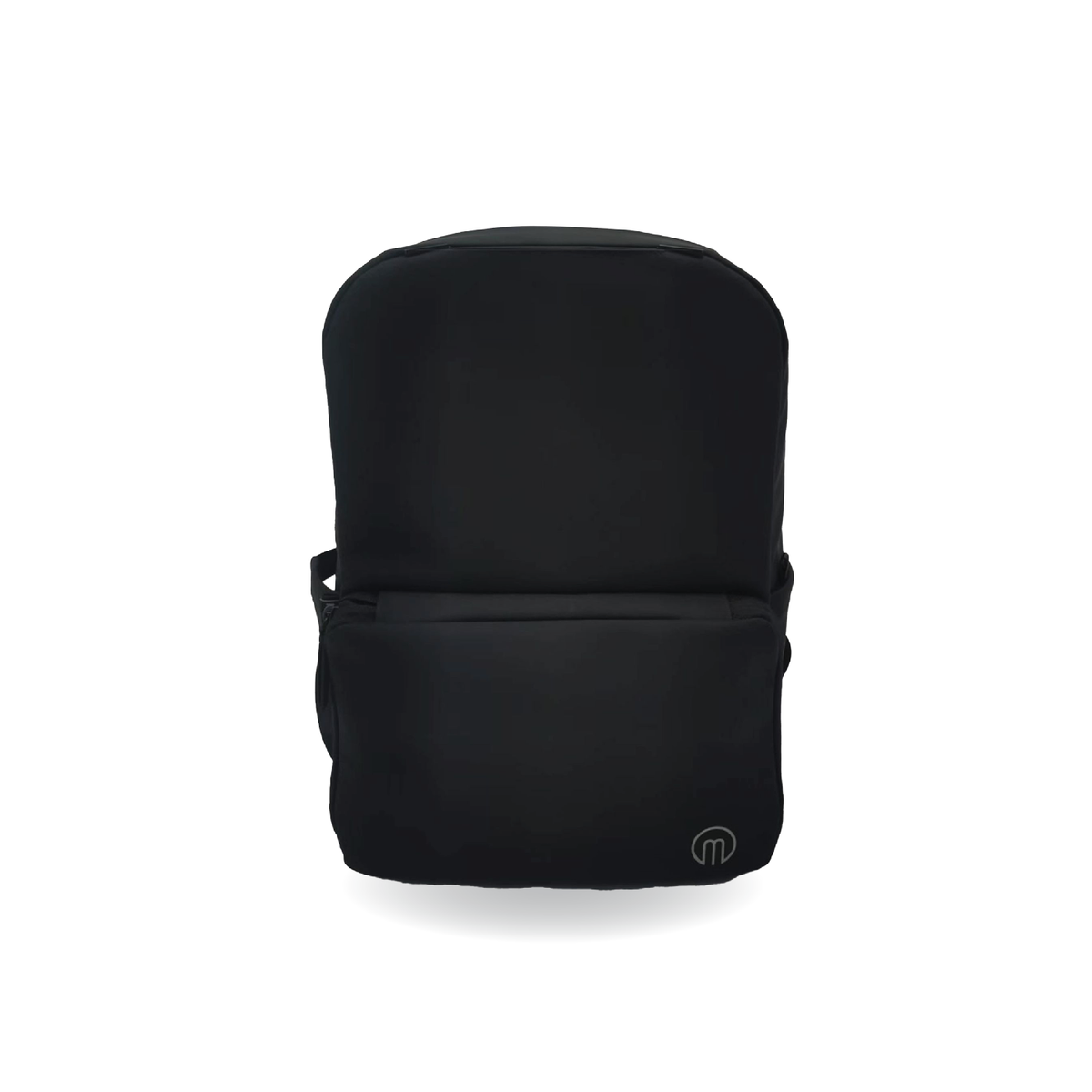 MiaMily expandable backpack in midnight black, showing its sleek design and adjustable straps for versatile carrying.