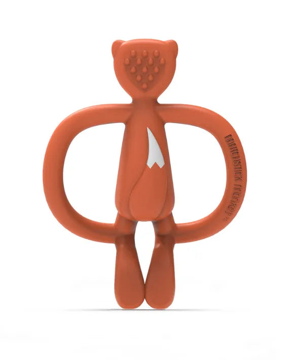 Matchstick Monkey Fox Teether baby teether for sore gums with textured bumps and easy-grip design