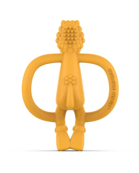 Matchstick Monkey Lion Teether baby teether for sore gums with textured bumps and easy-grip design