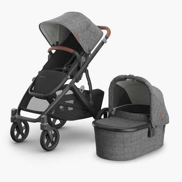 UPPAbaby VISTA V3 With Bassinet - Charcoal Melange/Carbon (Greyson) - UPPAbaby Australia