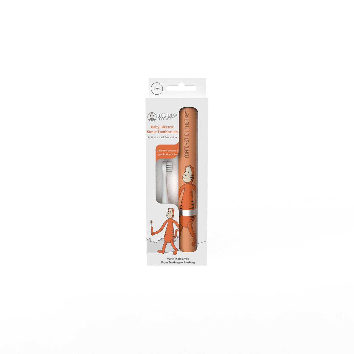 Matchstick Monkey Baby Sonic Toothbrush - Teddy Tiger
