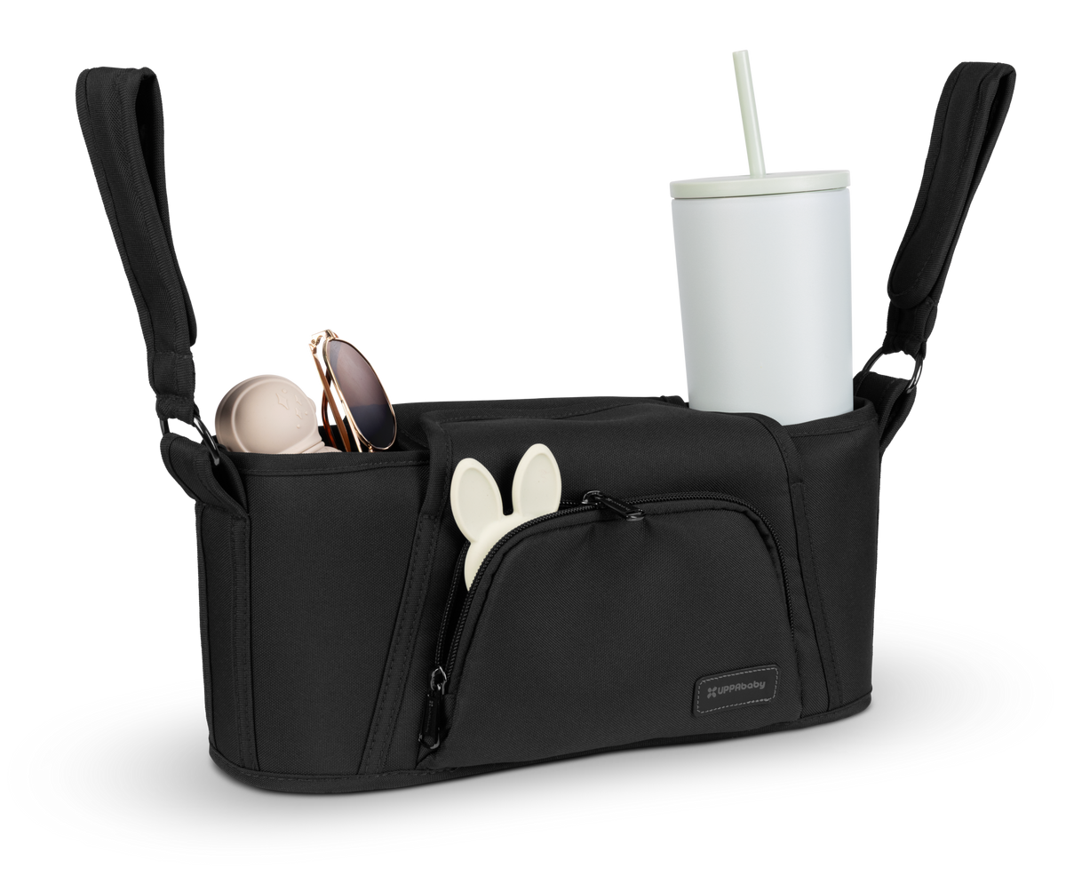 UPPAbaby Parent Organiser - Charcoal, three quarter filled
