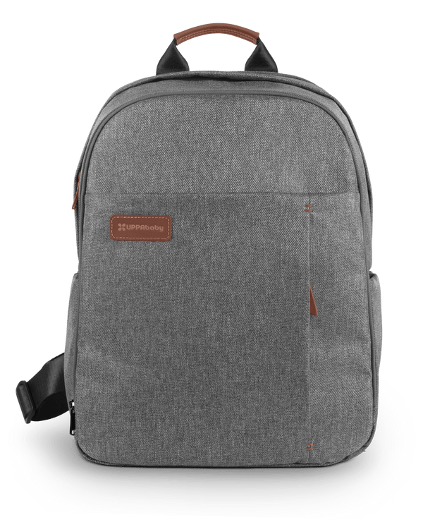 UPPAbaby Nappy Bag Pro Greyson (grey melange/saddle leather) - UPPAbaby Australia