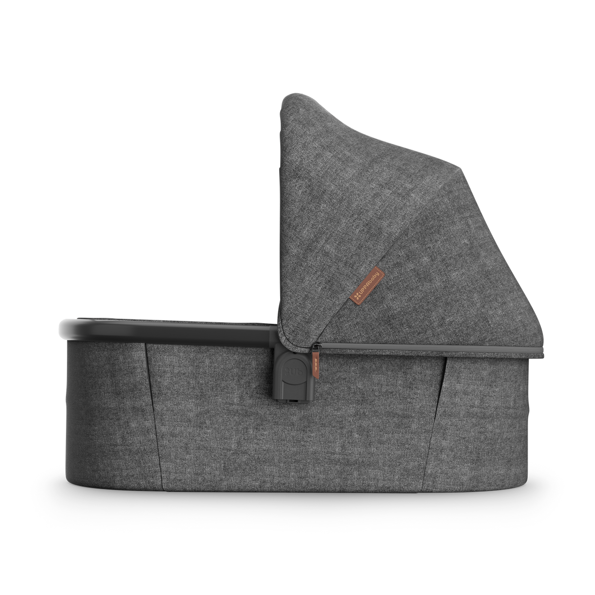 UPPAbaby V3 Bassinet - Greyson (Charcoal Melange / Black), side
