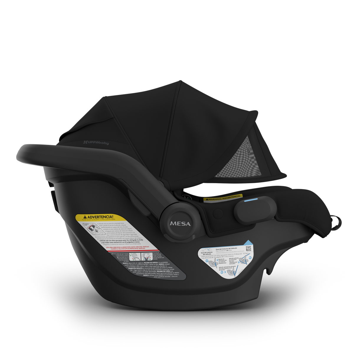 UPPAbaby Mesa Car Seat Capsule - Charcoal (James), carrier side extra sunshade
