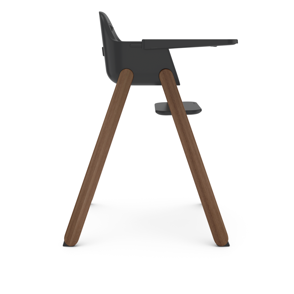 UPPAbaby Ciro V2 Highchair in Mason (Black), side view with the tray extended