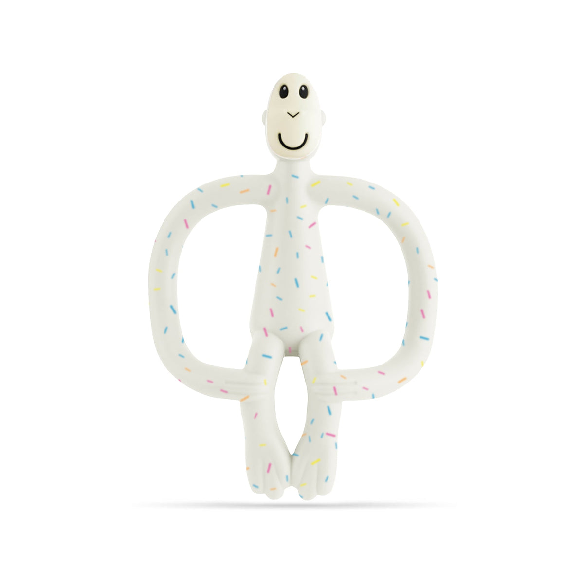 Matchstick Monkey Teething Toy and Gel Applicator - Confetti Cream baby teether for sore gums with textured bumps and easy-grip design