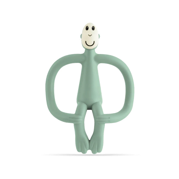 Matchstick Monkey Teething Toy and Gel Applicator - Mint Green baby teether for sore gums with textured bumps and easy-grip design