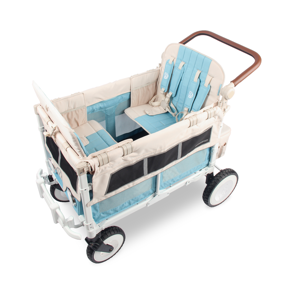 WonderFold W4 Volkswagen Stroller Wagon - Bondi Blue - WonderFold Wagons Australia