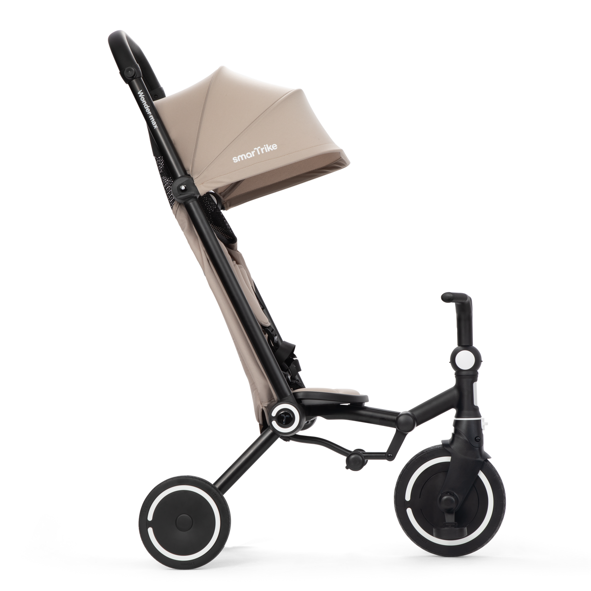 Smartrike Wonder Max Stone Beige trike for kids with adjustable seat and durable design, suitable for outdoor play.