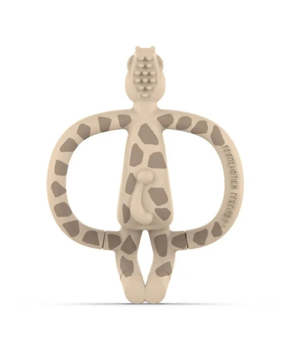 Matchstick Monkey Giraffe Teether baby teether for sore gums with textured bumps and easy-grip design