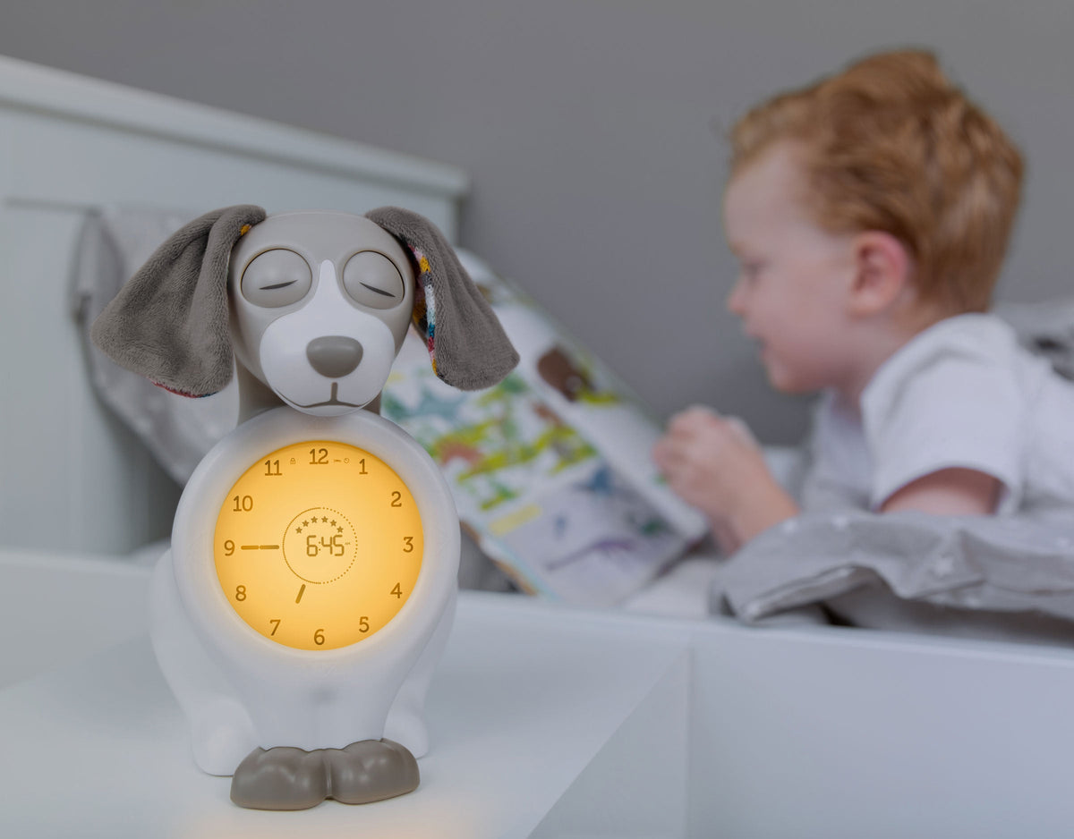 ZAZU Sleep Trainer Clock - Davy The Dog (Taupe) by ZAZU sleep trainer clock