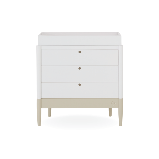 White Eos Dresser by Fast Bundle from the Exclusive Expo Offer 2026 collection, featuring sleek modern design and multiple storage drawers.
