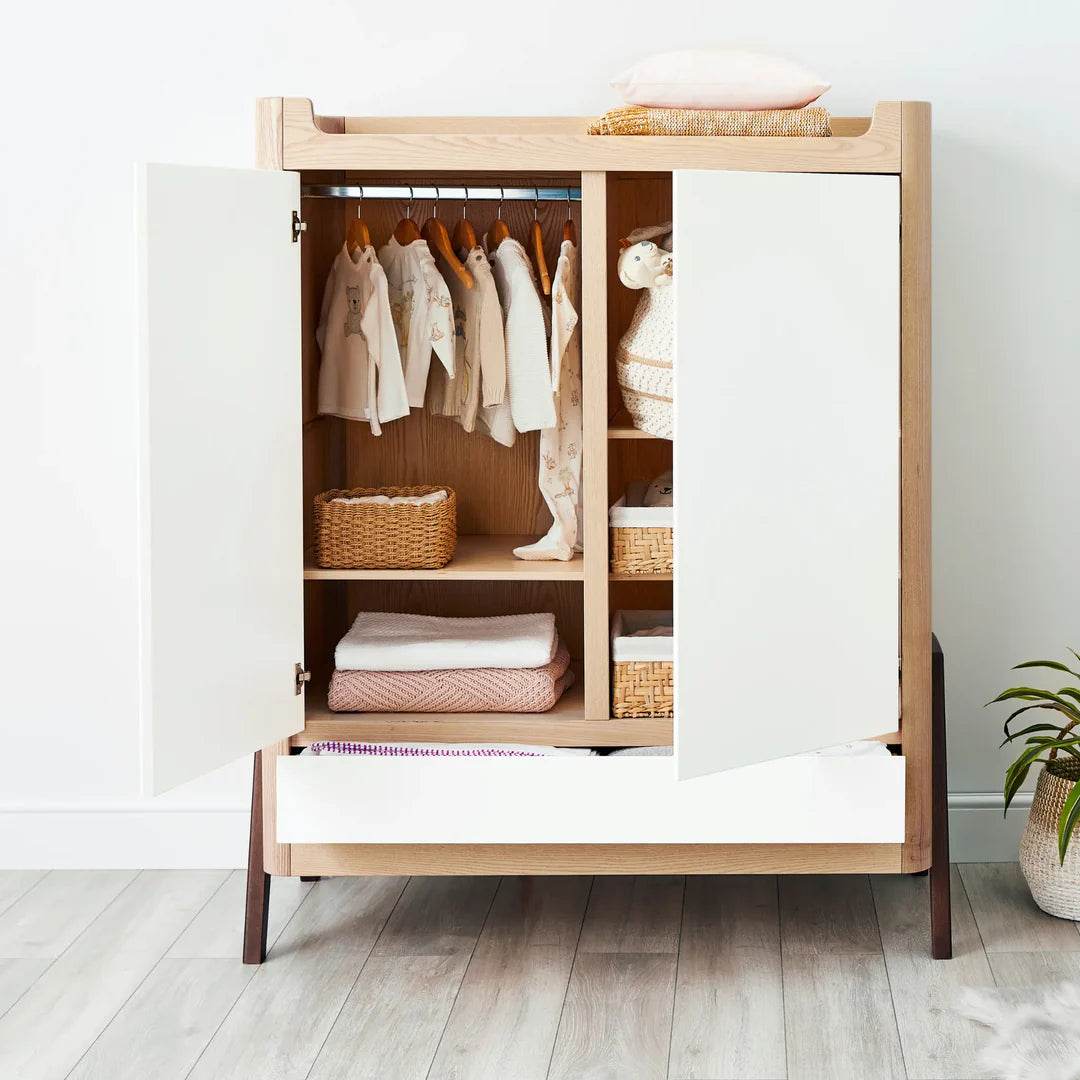 Hera Wardrobe - Natural Ash | Walnut - Gaia Baby