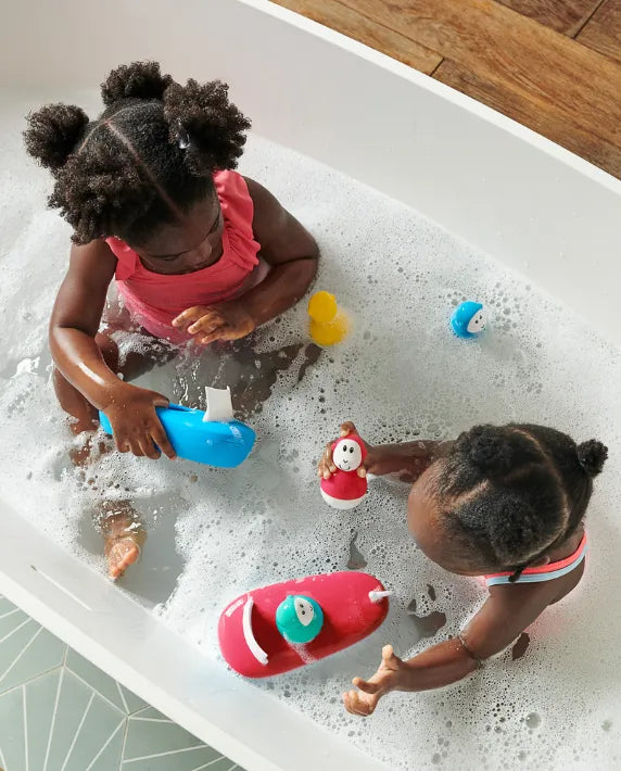 Matchstick Monkey Bath Time Boat Set - Red