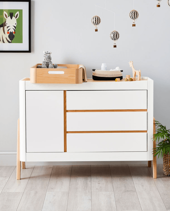 Hera Dresser - Scandi White | Natural - Gaia Baby