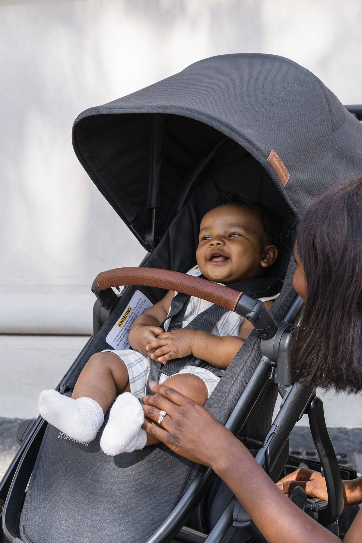 UPPAbaby Vista V3 Pram with Bassinet - Nori (Charcoal / Saddle Leather) - UPPAbaby Australia