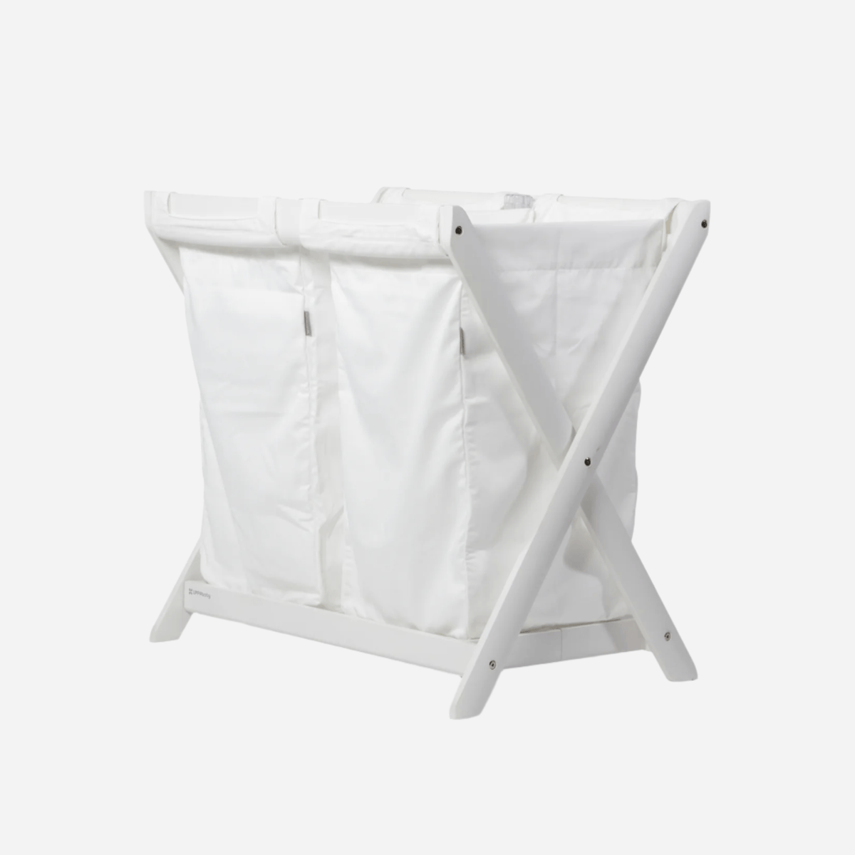 UPPAbaby Hamper Inserts in a White Bassinet Stand