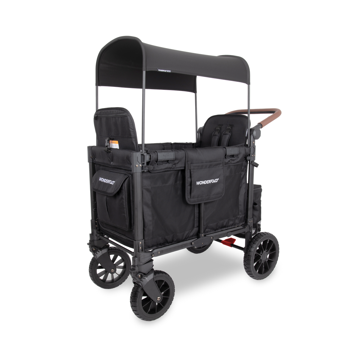 WonderFold W2 Luxe Pro Stroller Wagon - Jet Black - WonderFold Wagons Australia