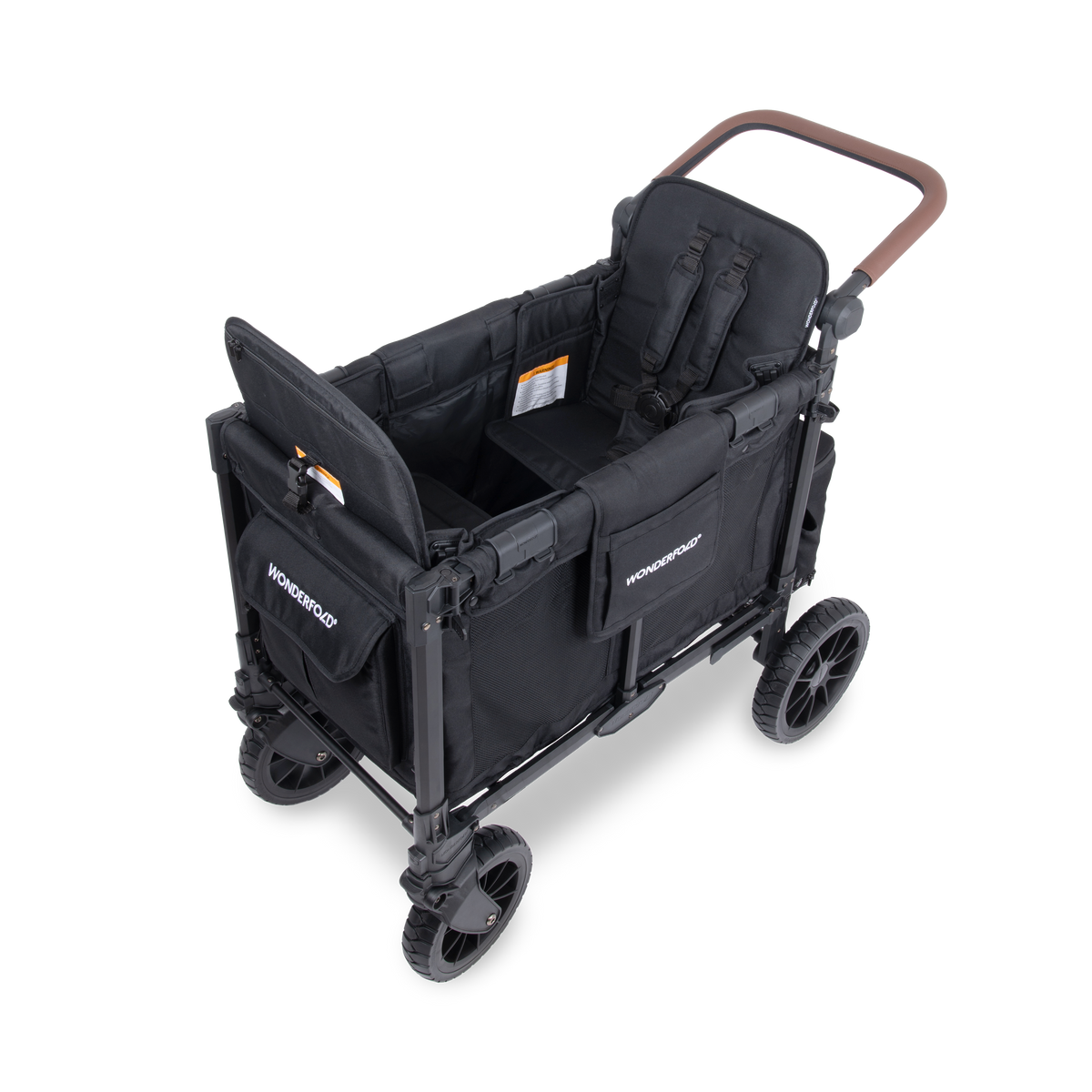 WonderFold W2 Luxe Pro Stroller Wagon - Jet Black - WonderFold Wagons Australia
