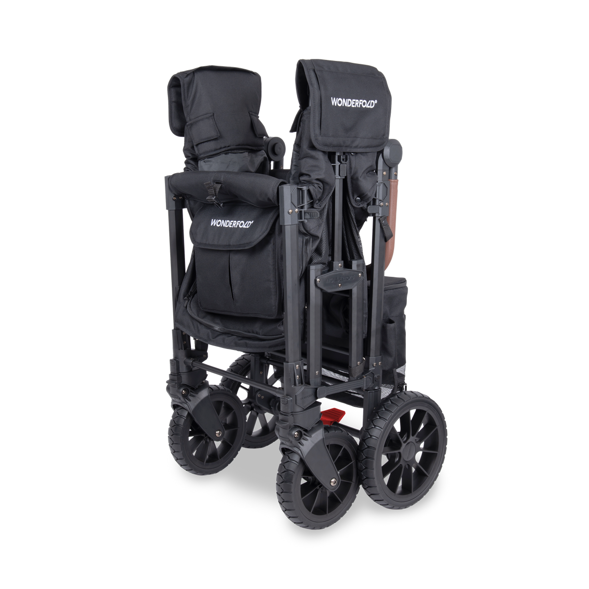 WonderFold W2 Luxe Pro Stroller Wagon - Jet Black - WonderFold Wagons Australia