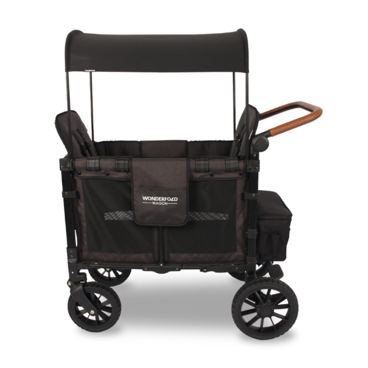 W2 Luxe Stroller Wagon - Volcanic Black - WonderFold Wagons Australia
