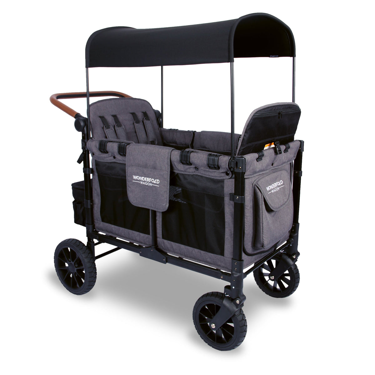 WonderFold W4 Luxe Stroller Wagon - Charcoal Grey - WonderFold Wagons Australia