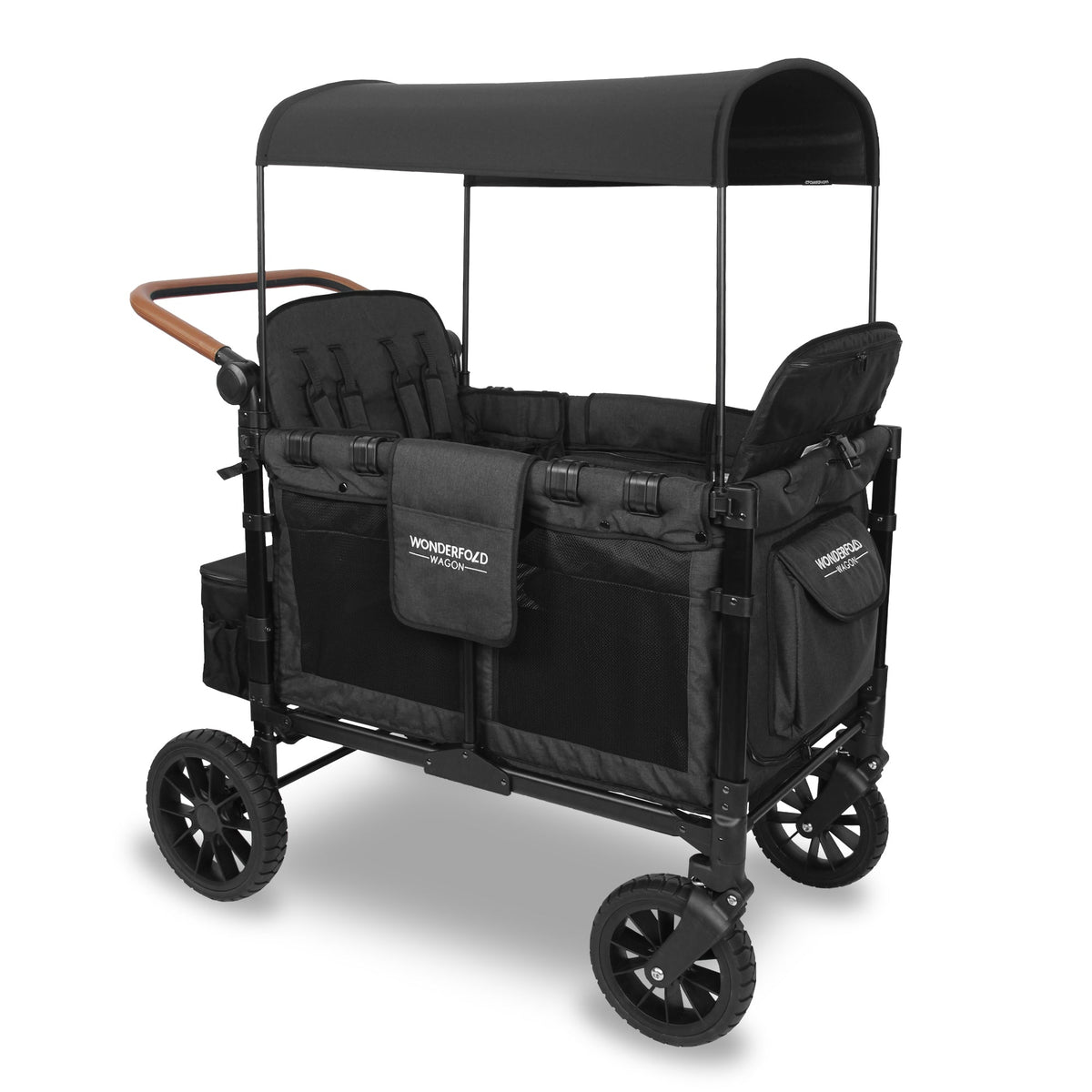 WonderFold W4 Luxe Stroller Wagon - Volcanic Black - WonderFold Wagons Australia