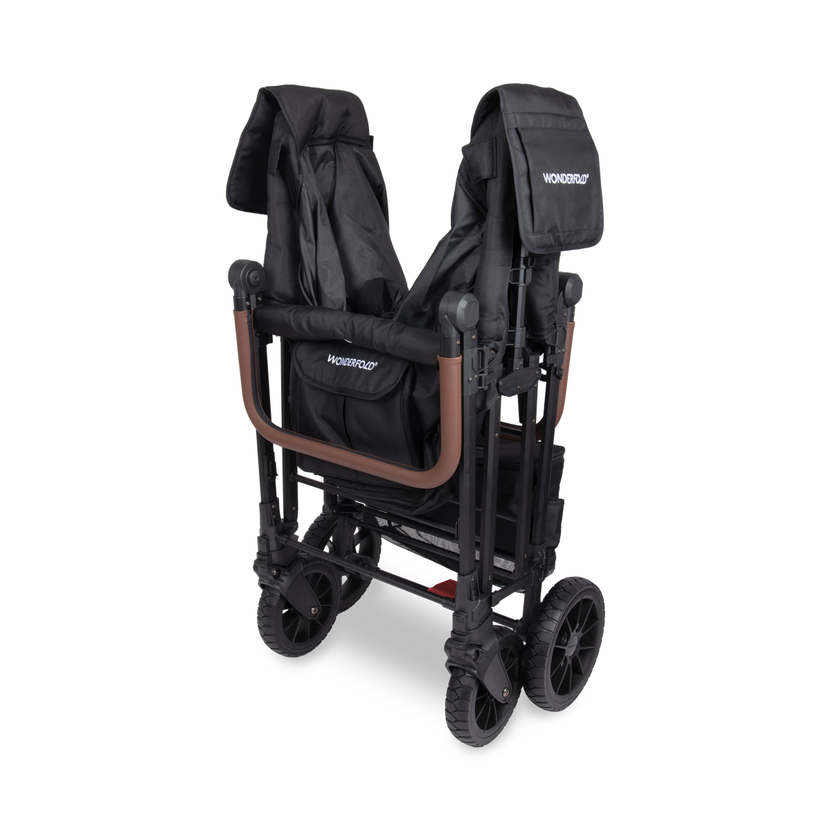 WonderFold W6 Luxe Pro Stroller Wagon - Jet Black - WonderFold Wagons Australia