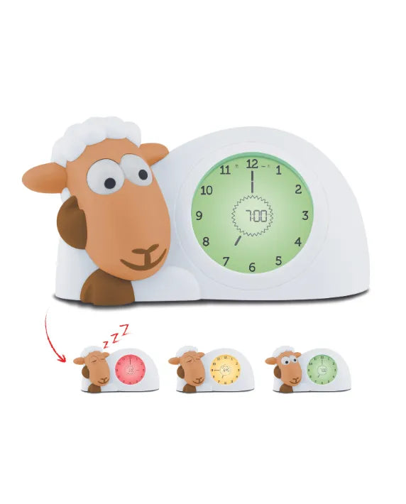 ZAZU Sleep Trainer Clock - Sam The Lamb (Camel)